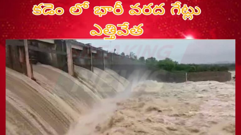 కడెం లో భారీ వరద గేట్లు ఎత్తివేత
