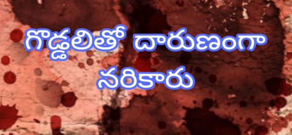 గొడ్డలితో దారుణంగా నరికారు.