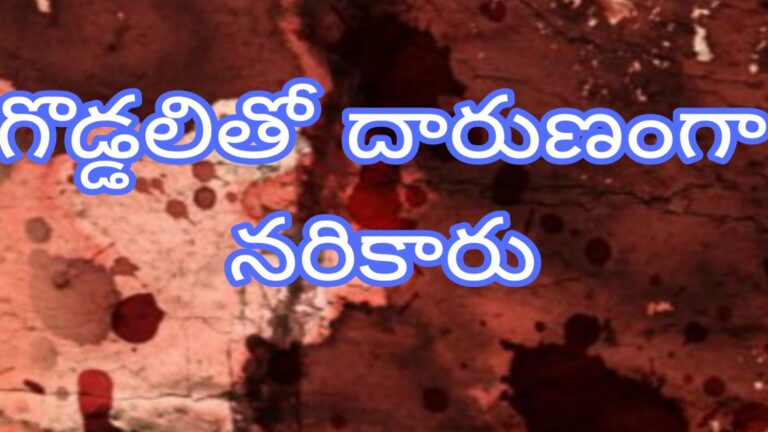 గొడ్డలితో దారుణంగా నరికారు.