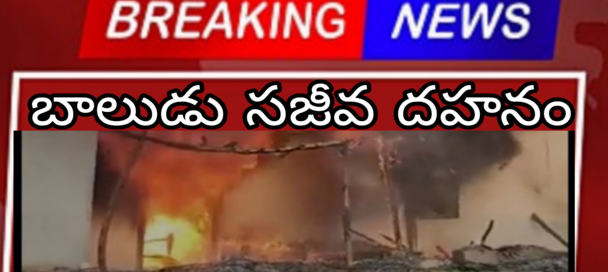 బాలుడు సజీవ దహనం