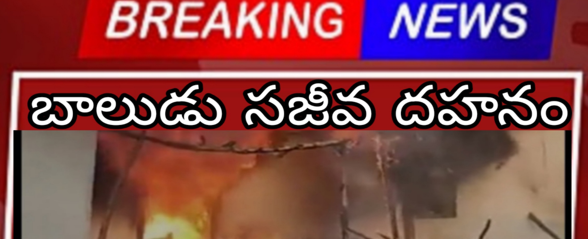 బాలుడు సజీవ దహనం